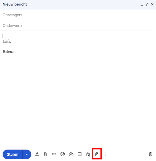 Handtekening gebruiken in Gmail